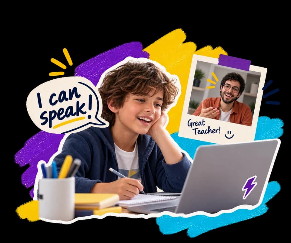 Niños ganando confianza hablando inglés